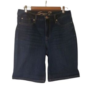Seven7 Shorts Womens Size 10 Blue Bermuda Sunset